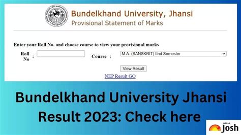 BU Jhansi Result 2023: Here's how to download Bundelkhand .